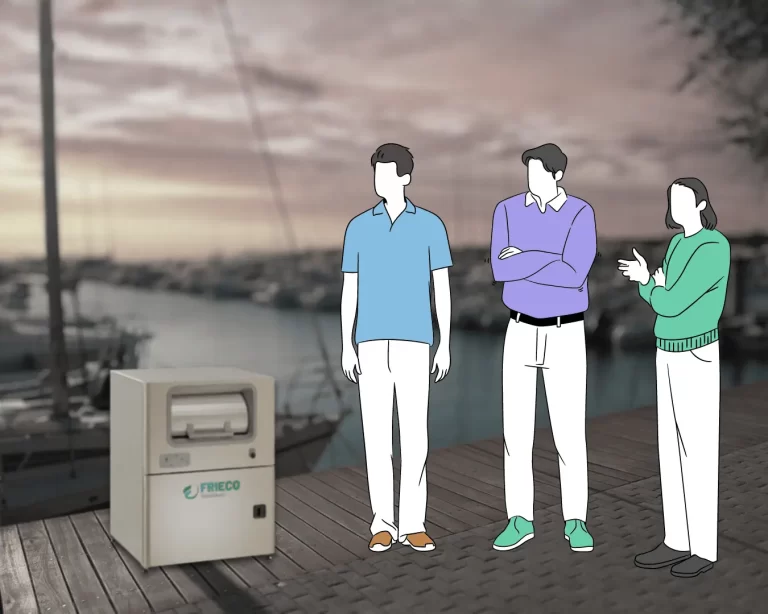 Accessori nautici dimensioni ingombro pattumiera tritarifiuti ecotrix elite