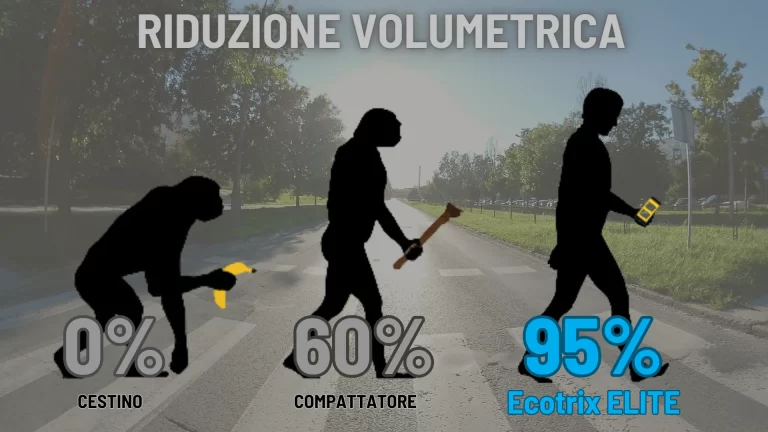 Riduzione volumetrica pattumiera differenziata yacht